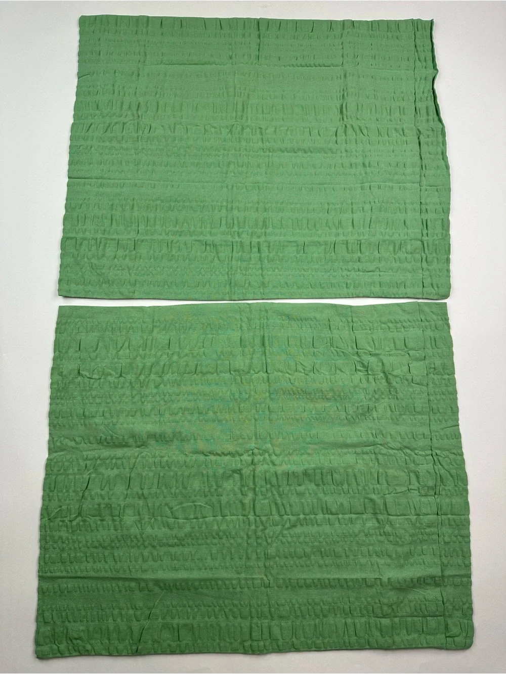 The Vermont Country Store Green Textured Cotton Pillow Shams Standard Size
